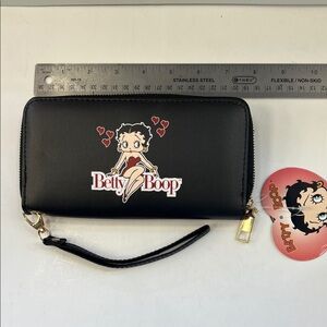 Betty Boop Black Wristlet Clutch